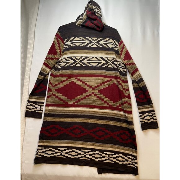 Ceny cardigan hooded sweater womens 2X aztec southwest made USA brown - Picture 2 of 10